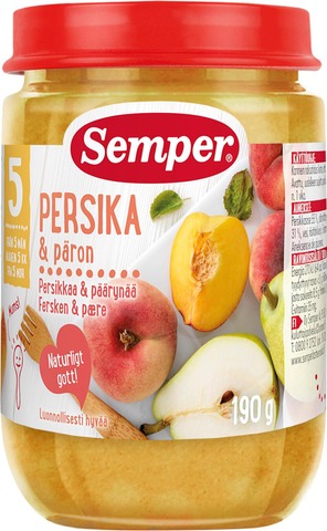 Semper Peach, apple & pear 190g 5 months